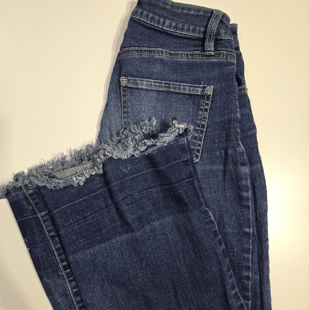 ⚠️YMI Flare Dark Blue Frayed Hem Jeans